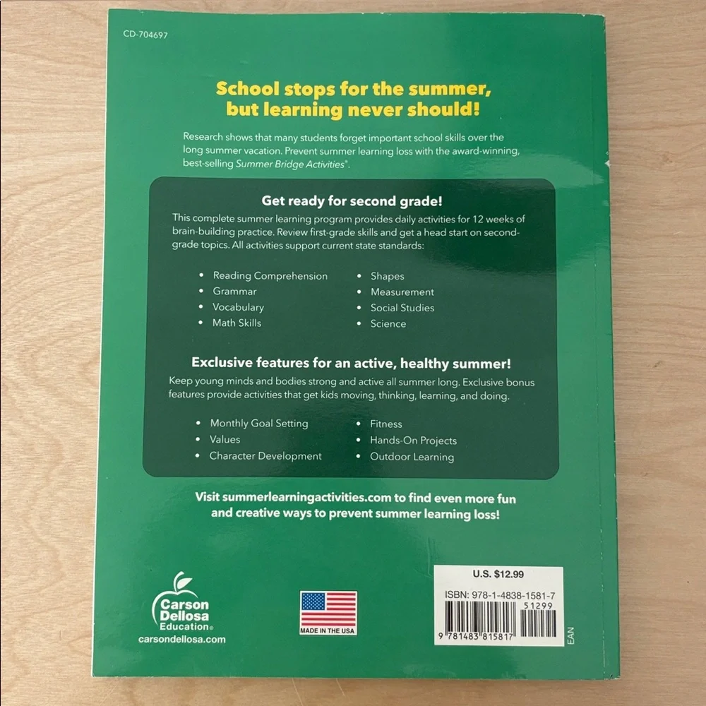 Summer Bridge Activities 1st to 2nd Grade Workbook, Activity Book Homeschool